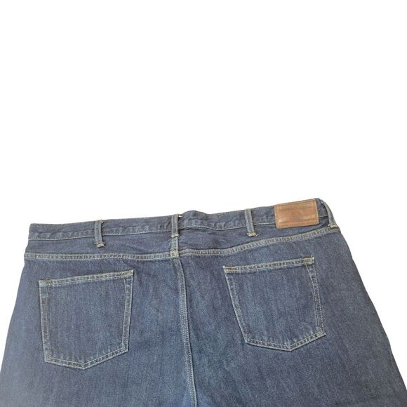 Lands' End Men's Jeans Size 44 Square Rigger Straight Fit Dark Blue‎ Denim - Picture 3 of 9